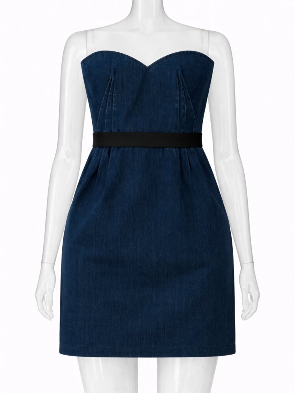 Lanvin x Acne Studios Dark Blue Denim Strapless Dress size small